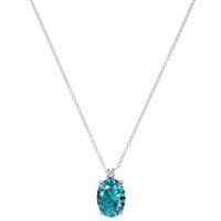Collana Gazzola Gioielli Donna in Oro bianco Acquamarina 0.33 Ct GI-1667-2-1-CR9-4-A-OV-N6X4-F-VS - GI-1667-2-1-CR9-4-A-OV-N6X4-F-VS/SI